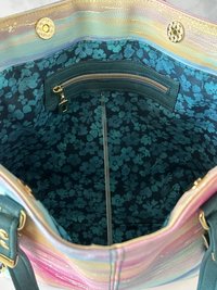 The Sunset Mirage Tote – Colorwashed with Moroccan Blue Straps and matching Eyeglass case