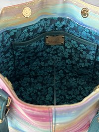 The Sunset Mirage Tote – Colorwashed with Moroccan Blue Straps and matching Eyeglass case