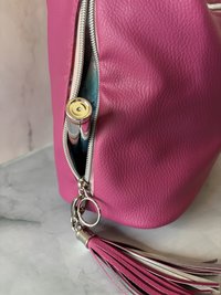 The Rebel Rose Slouchy Handbag in Honeysuckle Pink