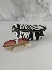 Custom Red, Black & White Slouchy Statement Handbag & Eye/Sun Glass case set - a standout piece to add to your wardrobe