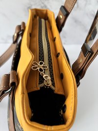 Queen Bee handbag with matching glass/sunglass case - Gold and honeycomb designer inspired bag