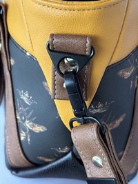 Queen Bee handbag with matching glass/sunglass case - Gold and honeycomb designer inspired bag