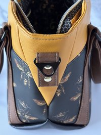 Queen Bee handbag with matching glass/sunglass case - Gold and honeycomb designer inspired bag