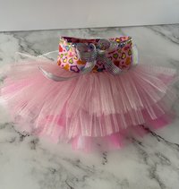 Heart and Love Pink Tutu skirt for small breed dog