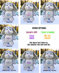 Custom Embroidered 17" Plush Bunny