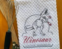 Embroidered Mom Juice Wine Cocktail Dish Towel, Liquid Therapy Funny Kitchen Linen