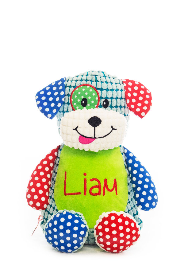 Personalized Harlequin Sensory Puppy or Bunny Rabbit embroidered