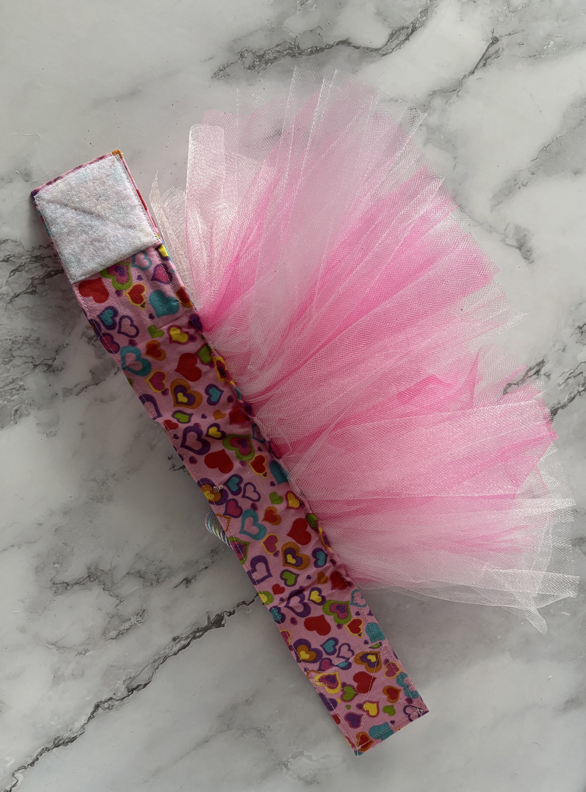 Heart and Love Pink Tutu skirt for small breed dog