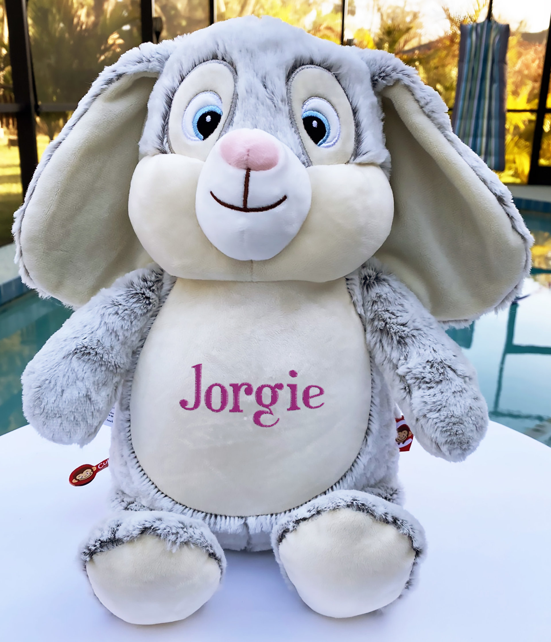 Custom Embroidered 17" Plush Bunny