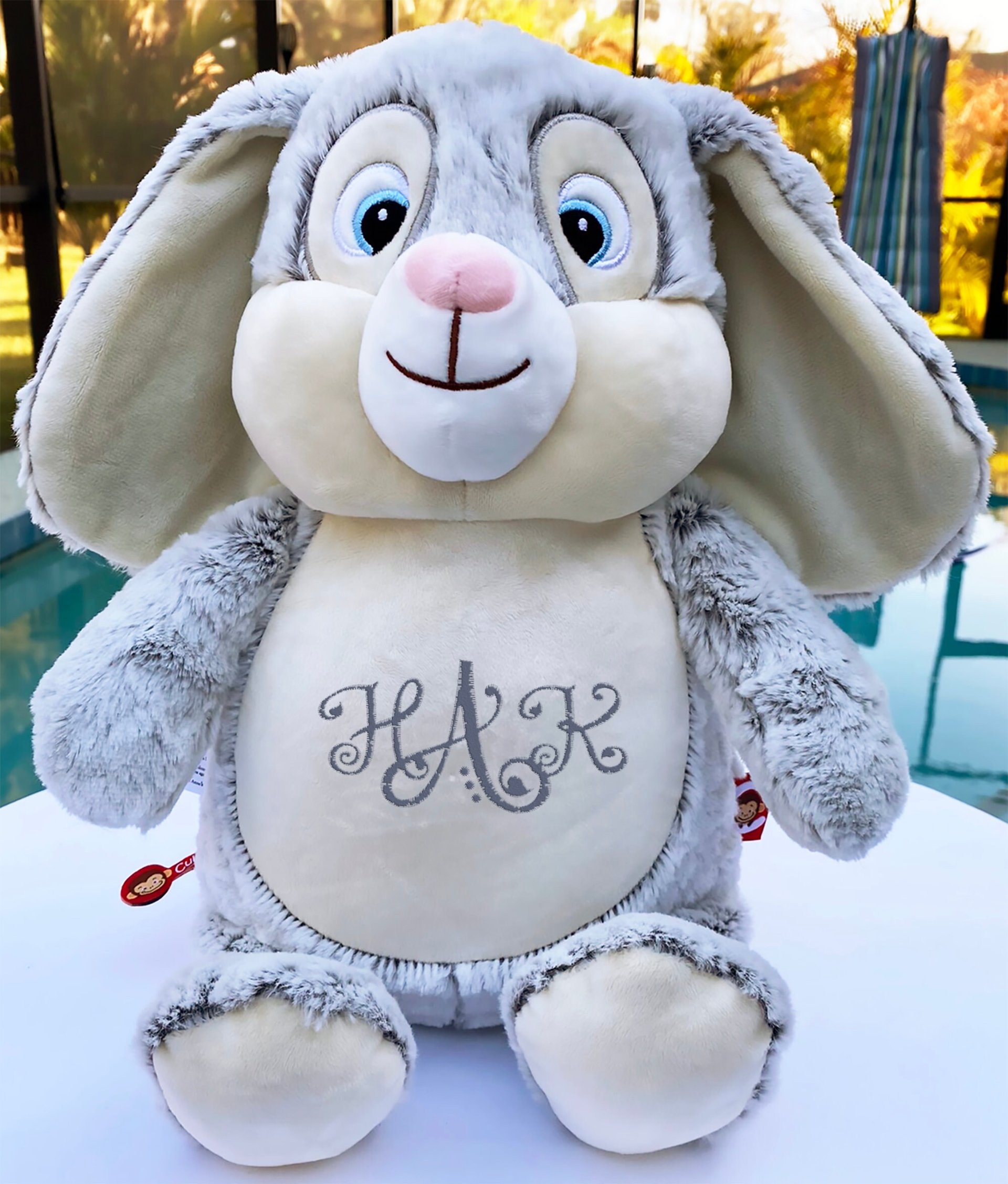 Custom Embroidered 17" Plush Bunny