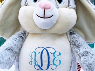 Custom Embroidered 17" Plush Bunny